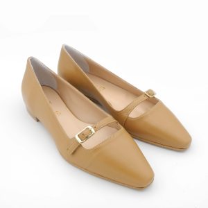 ballerine-camel-in-pelle-con-cinturino