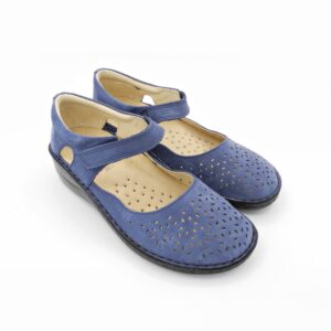 la-plume-scarpa-ortopedica-forata-con-strappo-in-nabuk-blu