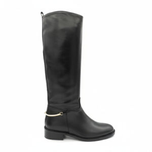 stivale-nero-in-pelle-stile-cavallerizzo